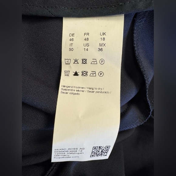 Hugo Boss NWT Slacks Trousers Dress Pants Navy Plus Size 14 - Picture 8 of 8